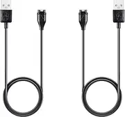 ECSEM Charger intended for Garmin Approach S10 Charger, Replacement USB Charging Cable Cord Clip intended for Garmin Approach S10 Lightweight GPS Golf Watch (For Approach S10 Charger, Black 2pcs)