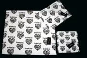 3 BEBE Leopard Print Hearts Decorative Velour Bath & Hand Towels Wash Cloth NWT