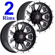 TWO Golf Cart RIM WHEEL 12x8 4/4 4+4 Vision Type 548 COMMANDER 548-12844MBMF4