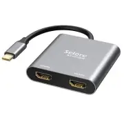 USB C to Dual HDMI Adapter 4K @60hz, Type C to HDMI Converter for MacBook Pro...