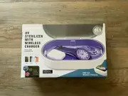 Brookstone UV Sterilizer Box with Fast Wireless Charger Qi Top (New, White)