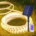 Solar LED Strip Lights Outdoor,Brighter 300 LED 16.4FT Solar String Lights Ou...