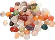 FONDOTIN Agate Pebbles 1 Pack Aquatic Tank Rocks Decorative Landscaping Stones Small Pebbles for Plants Aquarium Decorations