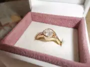 Genuine Pandora 1 Carat Lab-grown 14k Gold & Diamond Ring 159450C01 54 RRP £1490