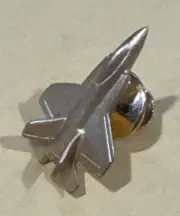 Gold Tone Jet Fighter Plane Pin/Tie Tac