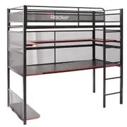 X Rocker Battlebunk Gaming High Sleeper Bunk Bed w/ Undermounted Gaming Desk