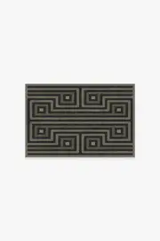 60' x 90' | Machine Washable Runner Rug | Kid & Pet Friendly | Indoor Rug | Greenwich Soft Black Rug by Jonathan Adler | Ruggable