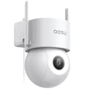 AOSU 3K Wired Security Camera Outdoor - Smart 24/7 Recording WiFi Camera for