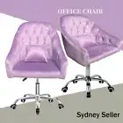 Velvet Purple Office Chair Work Fabric Armchair Computer Swivel Study Adult Kids