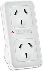 Sansai Vertical Up Powerpoint Double Adaptor/Outlet Power Board Splitter/NZ/AU