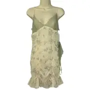 Rya Collection Andorra Floral Chemise Dress & Thong Set Sexy Lace Sheer XS