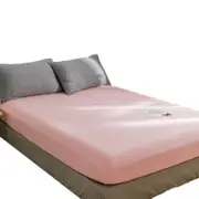 Nevenka Cotton Sheets Mattress Dustproof Protective Cover Fabric Bedding-CherryPink