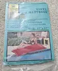 New Vintage Texsport Vinyl Raft Pillowed Air Mattress Beach Pool Float 2 Valves