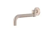 MEIR Round Brass Basin Bath Spout - Swivel Curved - Wall Mounted - Champagne
