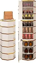 Modern Gold 35CM 360° Rotating Shoe Rack Organizer Closet Storage Rotating Shoe Stand Entrance Space Saving Octagon Design
