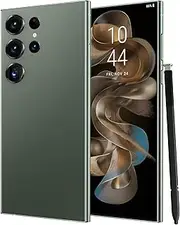 [Jopuzia] I24 Ultra 5G Unlocked Smartphone w/S Pen, 8GB RAM 256GB ROM, 6800mAh Battery | 6.8" FHD+ 120Hz Display | 80MP Pro Camera | Face ID/Dual SIM/GPS Global Version Green