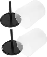 HOODANCOS 2Pcs CD Storage Bucket Clear Plastic DVD Holder Compact Disk Organizer Capacity for Up to Discs Material for Easy Access and Protection