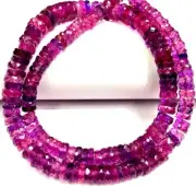 AAAA++ QUALITY Extremely Rare~Pinkish Sapphire Beads Sparkling Faceted Beads.
