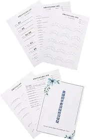 VICASKY Eyelash Extension Practice Workbook Comprehensive Lash Mapping Exercise Cards Practice Pads for Beginners for Beauty Salon Training Personal Skill Enhancement