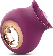 PHANXY Rose Vibrator, Clitoral Licking Tongue Vibrator, 2 in 1 Licking & Vibrating Nipples Clitoral Stimulator with 9 modes for Quick Orgasm, Rechargeable & Waterproof Adult Sex Toys for Women Couples