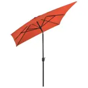Tilting Garden Umbrella Crank Metal Pole Anti UV Sunshade Outdoor Parasol 3x2m