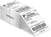 TATTMUSE Shipping Labels - Packs of 500 4X6 Per Fan-Fold Label, Thermal Label for Address, Mail, Product Logo Labels, Commercial Grade, White