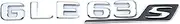 3D ABS Car Rear Trunk Sticker Emblem Logo GLE63S Badge Fit for Mercedes AMG C E GLC GLE 63 S W205 W204 W213 W212 X253 W167 W166 C292(GLE63S Silver)
