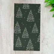 Decoupage Napkins Dark Evergreen Christmas Trees & Stars for Winter Paper