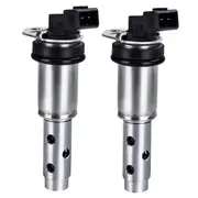 2Pcs VVT Solenoid Valve Control Valve for BMW 1 Series 135I 328I 335I 525I X3 X5 128I 328I N51 N52 N54 3.0L 11367585425 silver