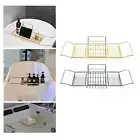 Extendable Bathtub Tray Storage Caddy Organiser Basket Bath Tub Rack for Shower