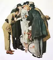 Norman Rockwell The Interview Art Print 17 x 12 Reproduction