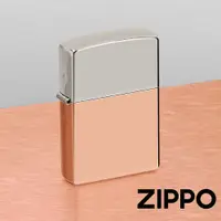 在飛比找蝦皮商城優惠-ZIPPO 純銀純銅雙金屬防風打火機 經典素面 官方正版 現