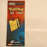 Unopened Eon Ticket - Pokemon Ruby & Sapphire E-Reader Card - Authentic
