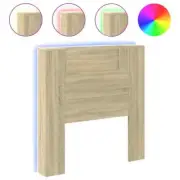 LED Lights Headboard Wooden Storage Shelf Bedhead Bed Frame Head Single 100cm