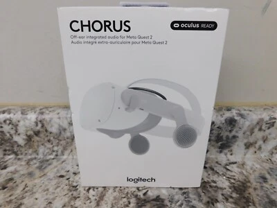 Logitech - Chorus VR Off-Ear Integrated Audio for Meta Quest 2 - White (Sealed)