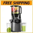 5.8" Cold Press Juicer - Effortless Whole Fruit Juicing, 350W Slow Masticating