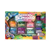 SlimyGloop Sensory Textured and Scented Slime Variety 8-Pack and Accessories