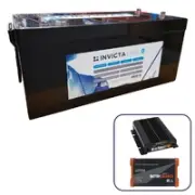 Invicta 12V 300Ah Lithium Battery with Bluetooth + BMPRO 30A 12V DC Battery Charger + BMPR