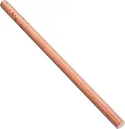 Teeth Copper Metric Thread Full Threaded Copper Rods Screw Rod Copper Studding for Crafting Threaded Rods Copper Rods for Home Improvement Copper Round Rod Golden