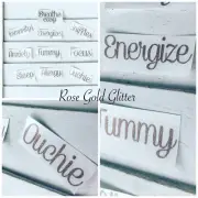 SET OF 10 LABELS PERMANENT DECAL ONLY FOR 10ML ESSENTIAL OIL NO ROLLER BOTTLE