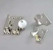 WINDOW SASH LOCK + 2 SASH LIFTS COMBO-POLISHED NICKEL-DOUBLE HUNG-SOLID BRASS