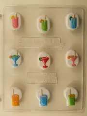 TROPICAL DRINKS BITES CHOCOLATE CANDY MOLD DIY BEACH WEDDING LUAU PARTY FAVORS