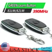 For Liftmaster 81LM 82LM 390 MHz Garage Door Remote Opener Green Learn Button