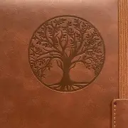 Hardcover Leather Tree of Life Lined Journal Notebook for Women Men 5.7” × 8.3"