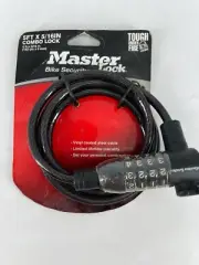 NEW-MASTER Bike Security LOCK 5' Combination Cable Lock 5ft X 5/16IN