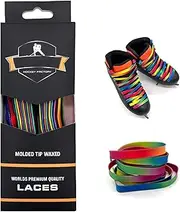 Hockey Skate Laces,Reinforced Waxed Skates Laces | Comfortable Skating Shoe Accessories for Ice Skates, Hockey Skates, Roller Skates, Inline Skates