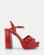 Shelly Shen Mack/Red Patent Womens Heels 07