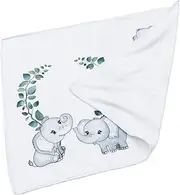 1pc Elephant Background Blanket Blankets Newborn Blankets for Boys Soft Blanket Flannel Blanket Year Photo Blanket Monthly Blanket Green KOMBIUDA