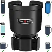 Upgraded Car Cup Holder Expander Adapter with Offset Adjustable Base, Compatible with Yeti 14/24/36/46oz Ramblers, Hydro Flasks 32/40oz, Other Large Bottles Mugs in 3.4"-4.0"
