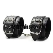 Leather Binding Slaver Wrist Handcuffs Ankle Shackles Adjustable Restraint Cuff
